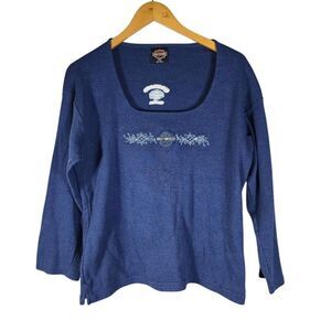 Harley-Davidson Navy Blue Cotton Shirt